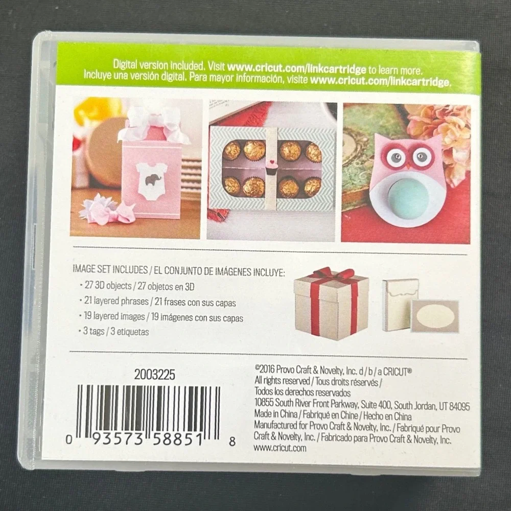 Cricut to you from me Craft Image Set Cartridge‎ Link Status Unknown